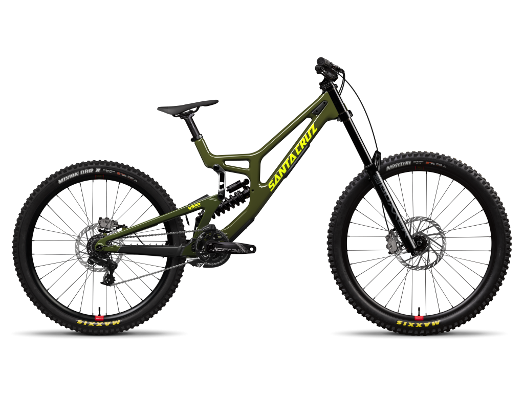 SANTA CRUZ 2027 V10 DH S · Gloss Kelp Green (V10 2027) · V10 DH S · vista lateral