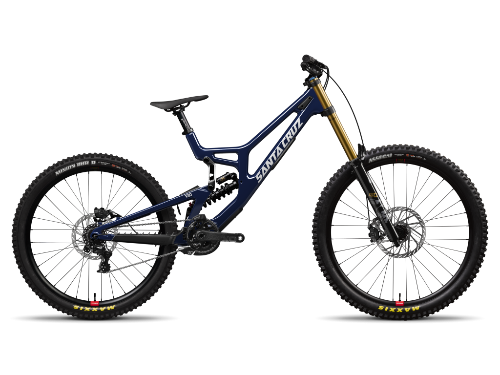 SANTA CRUZ 2027 V10 DH X01 · Gloss Liquid Blue (V10 2027) · V10 DH X01 · vista lateral