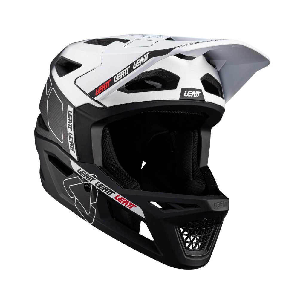 LEATT Casco MTB Gravity 6.0 Carbon — Blanco